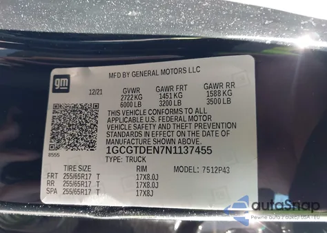 2022 Chevrolet Colorado 4Wd Short Box Z71 from USA, damaged, VIN 1GCGTDEN7N1137455